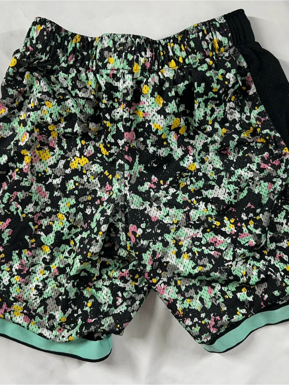 Nike Dri-FIT Kids L Paint Splatter Mesh Basketball Shorts CJ7612-010